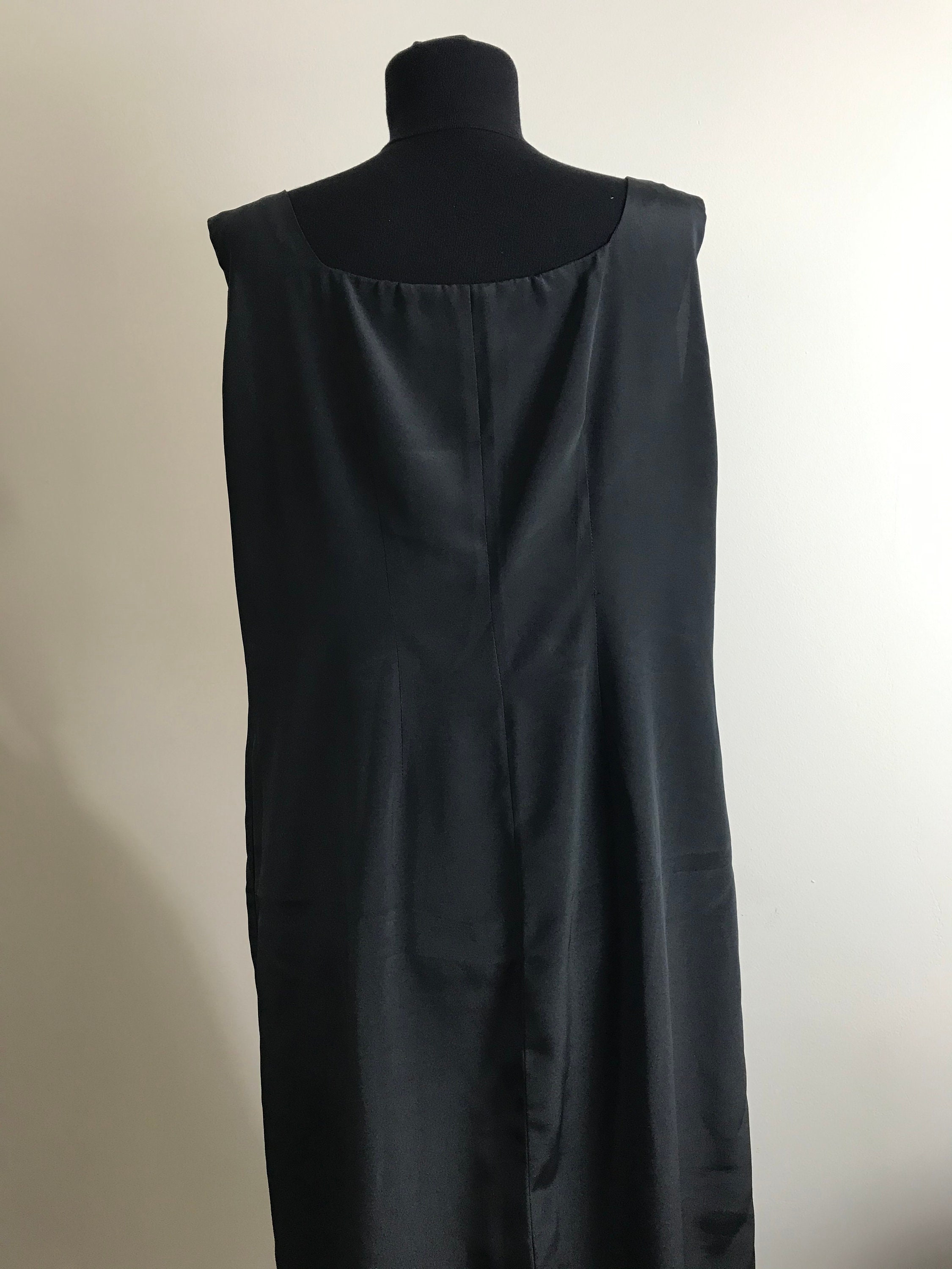 1980s Vintage Sleeveless Cocktail Dress / Black Party Dress / - Etsy