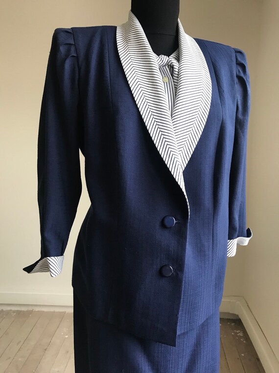 Vintage 60s Three Piece Plus Size Suit / 60s Skir… - image 4