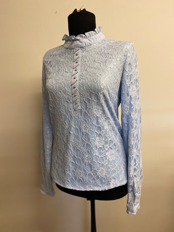 Vintage Women’s Lacey Top / Long Sleeve Victorian… - image 3