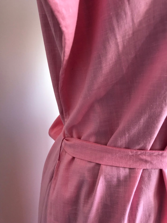 1970s Vintage Romantic Pink Night Gown with Chroc… - image 7