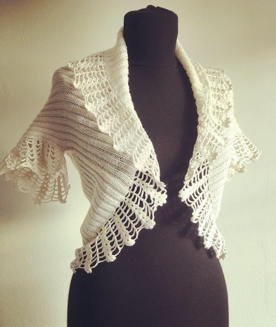 Vintage Bridal Wedding Bolero / Wedding Shrug / Iv