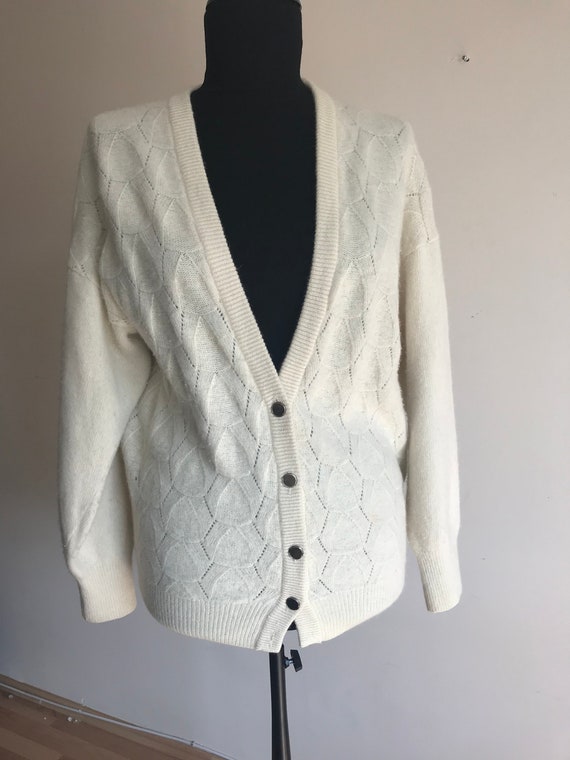 Angora Wool Vintage Karaca Cardigan / Women's Woo… - image 2