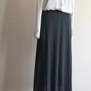 Vintage Maxi Skirt / Viscose Skirt / 80s Vintage Skirt / Vintage Skirt