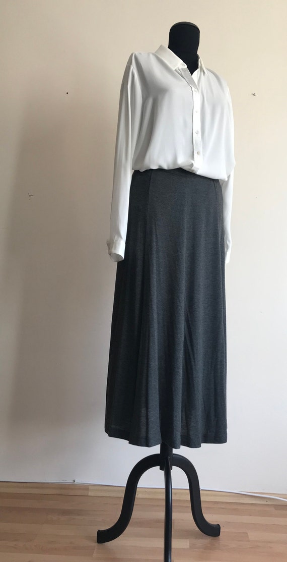 Vintage Maxi Skirt / Viscose Skirt / 80s Vintage S