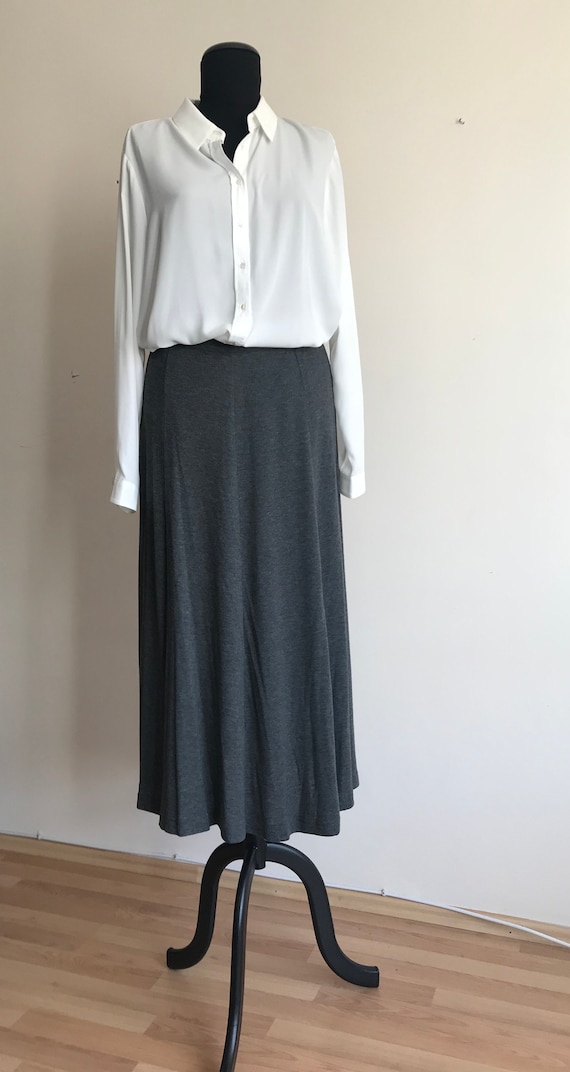 Vintage Maxi Skirt / Viscose Skirt / 80s Vintage … - image 2