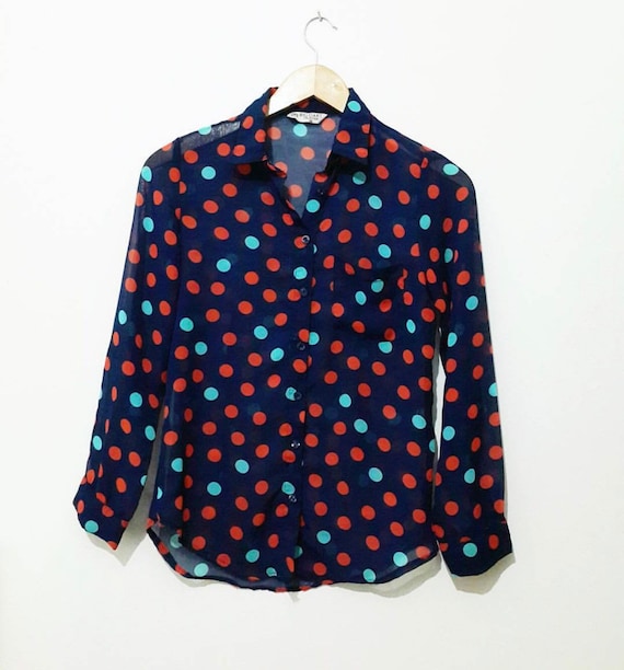 トップス 60s custom needle polka dot shirt Needles Cut Off Polka Dot Shirt Wool Melton – Neighbour