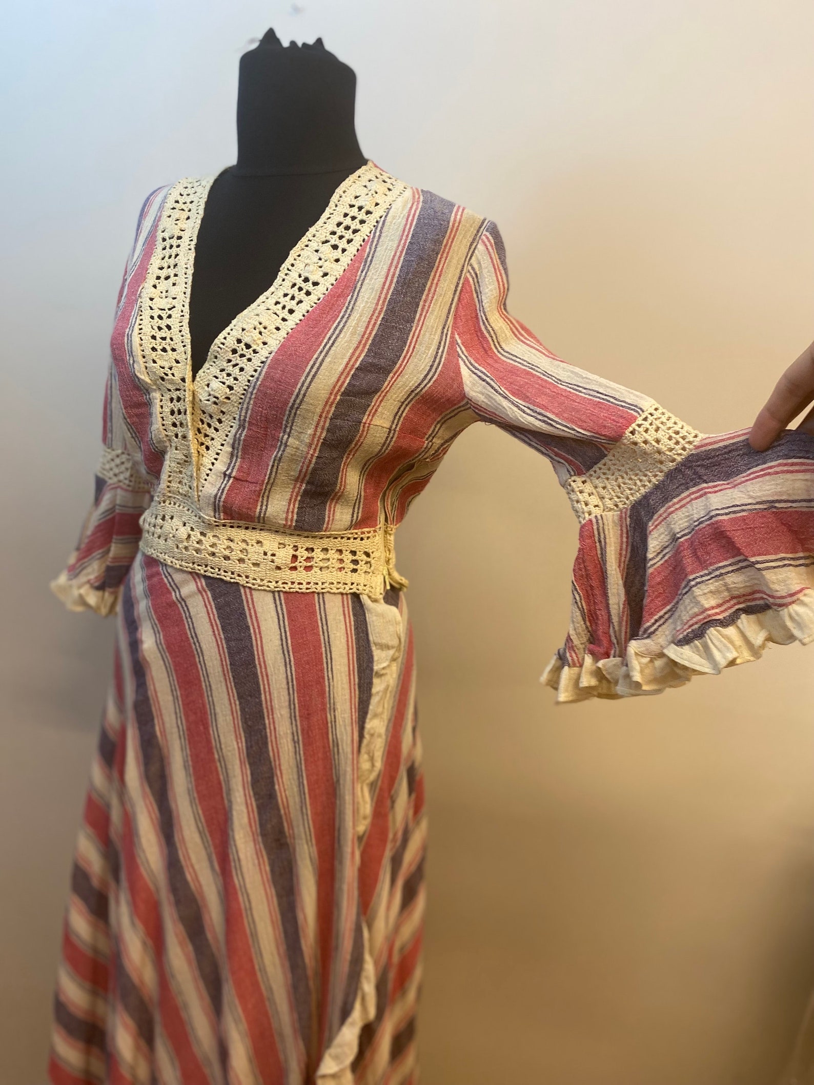 Vintage Buttoned Top and Skirt Set