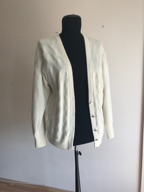 Angora Wool Vintage Karaca Cardigan / Women's Woo… - image 3