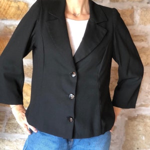 80s Black Blazers / Jacket / Handmade Blazer / Women’s Blazer Jacket / Vintage Blazer / 80s Blazer / Smart Look / Business Suit