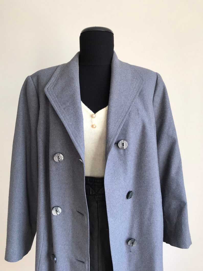 Vintage 70s Handmade Gray Maxi Coat/trenchcoat / Long Gray - Etsy