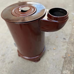 Handmade Enamel Wood Stove: Patio, Garden, Tiny House Heater