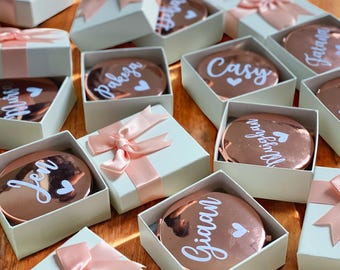 Custom Name Compact Mirror | Bridesmaid Wedding Favor