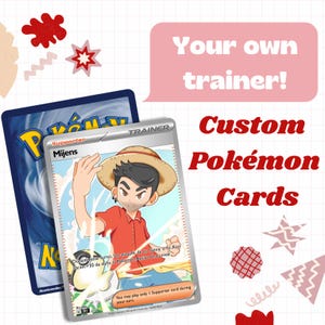 Custom Pokémon Card | Personalized Gift for Anniversary, Valentine, Birthday | Custom Pet Or Couple Portrait | Handmade Illustration
