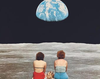 Giclée Print - &quot;Displaced I &quot; - Collage Art - Fine Art Poster