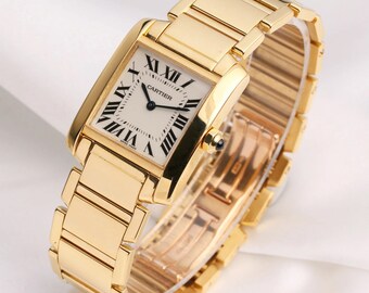 Cartier carro armato di medie dimensioni Francaise W50014N2 oro giallo 18 carati.