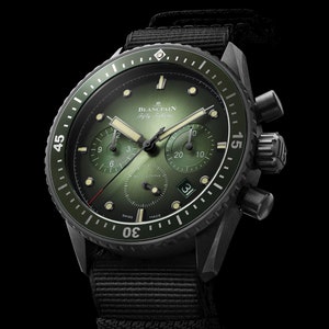 Blancpain Fifty Fathoms Chronograph Automatic Green Dial Men's Watch 5200 0153 B52A