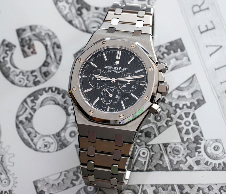 Orologio da uomo Audemars Piguet Royal Oak cronografo automatico quadrante nero immagine 1
