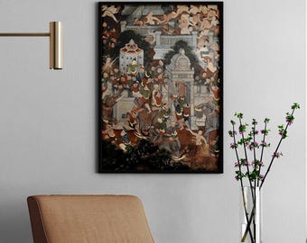 Thai Temple Art Print – The White Lotus Inspired Wall Decor (Digital Poster)