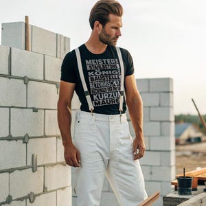 Bricklayer T-Shirt – King of the Construction Site & Master of Reinforced Concrete | Funny Construction Worker Shirt | Gift for Craftsmen