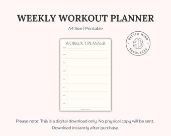Planificador de entrenamiento semanal / Planificador digital