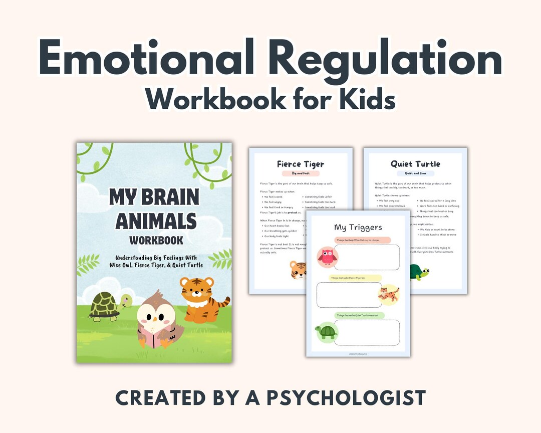 Emotional Regulation Workbook for Kids | Anxiety & Big Feelings ...