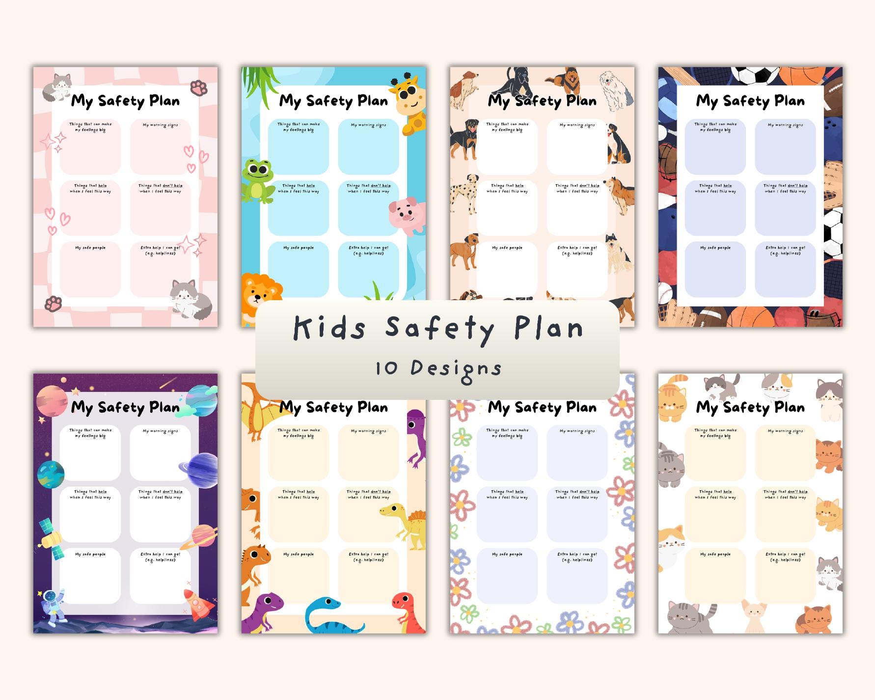 Kids Safety Plan Template | 10 Designs - Etsy