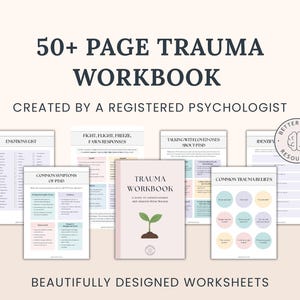 Caderno de Terapia de Trauma: TEPT, Alívio da Ansiedade, Saúde Mental (Planilhas Digitais)