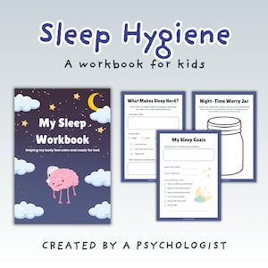 子ども向け睡眠衛生ワークブック | デジタルワークシート | 印刷可能なPDF