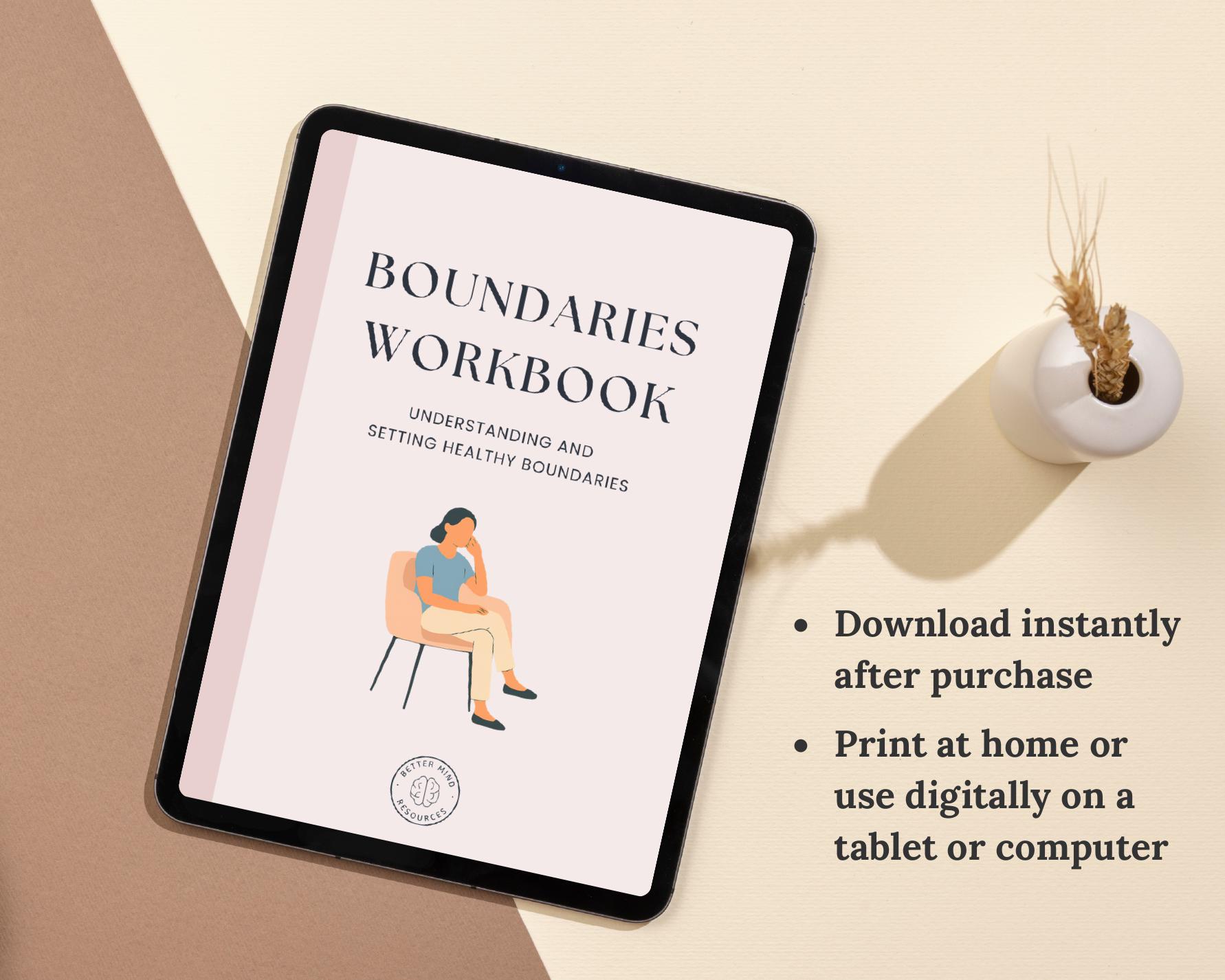 Boundaries Workbook | Therapy Resource for Young People and Adults ...