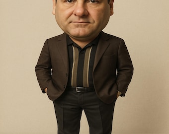 Tony Soprano Bobblehead Art: Bold Mafia Boss Poster (Digital Download)
