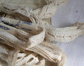 Antique Wedding Lace, Vintage Lace Trim, French Lace Insert Ballet Dolls 5 skeins Vintage Wedding Bears Furnishings