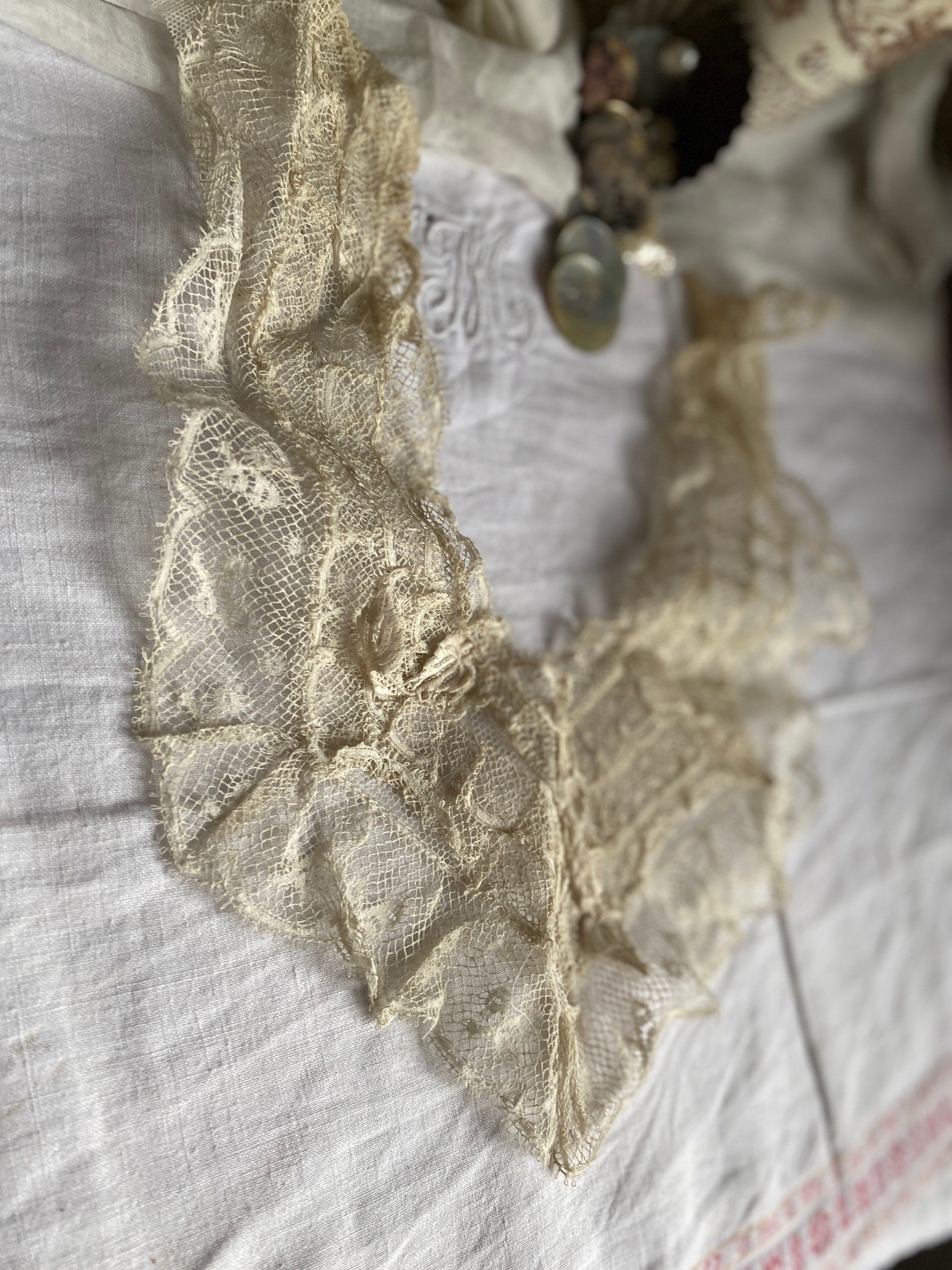 Antique Lace Valenciennes Lace Collar 19C French Floral - Etsy UK
