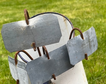 piquets de jardin vintage, marqueurs de fleurs en zinc pour le jardin potager, 4 pièces