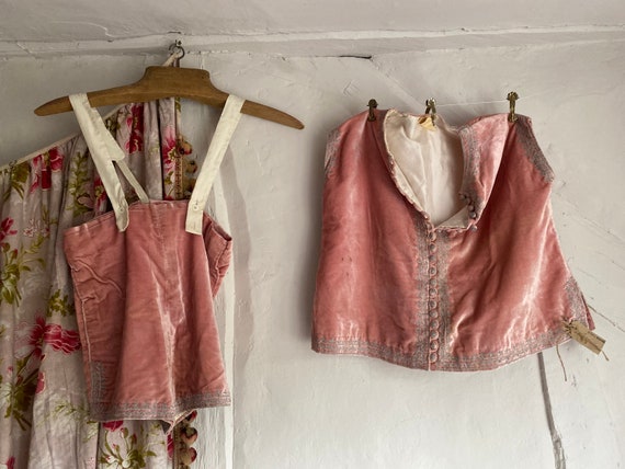 Antique Circus Costume, Pink Silver Authentic 1920