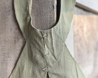 Vintage Pastel Green Detachable Collar: Pin Stripe Jabot, Costume Accessory