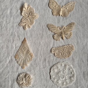 Vintage Appliqués Butterfly & Floral designs, Sewing Supplies /8pc image 5
