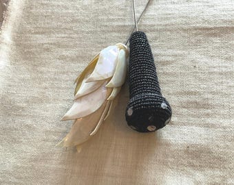 Vintage Hat Pins: Sequined Feather & Beaded Boudoir Decor