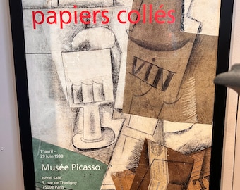 Vintage Poster. Museum Picasso Collages Exhibition Print, Art Gift,  Wall Art. Cubist Home Decor