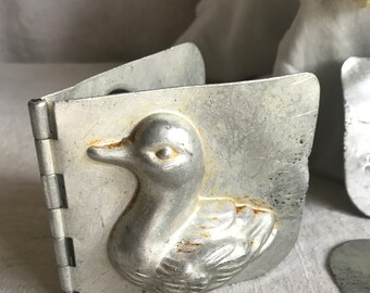 Vintage Duck Mould. French Baking Tin, Chocolate Casting ~ Easter Gift Decoration, Kitchen Decor. Country Farmhouse.  Styling Prop 1pc