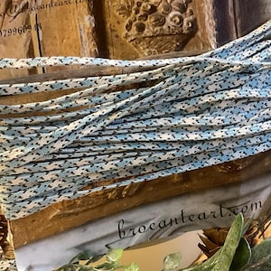 Vintage French Blue & White Tape: 10m Sewing Cord Trim