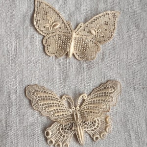 Vintage Appliqués Butterfly & Floral designs, Sewing Supplies /8pc image 8