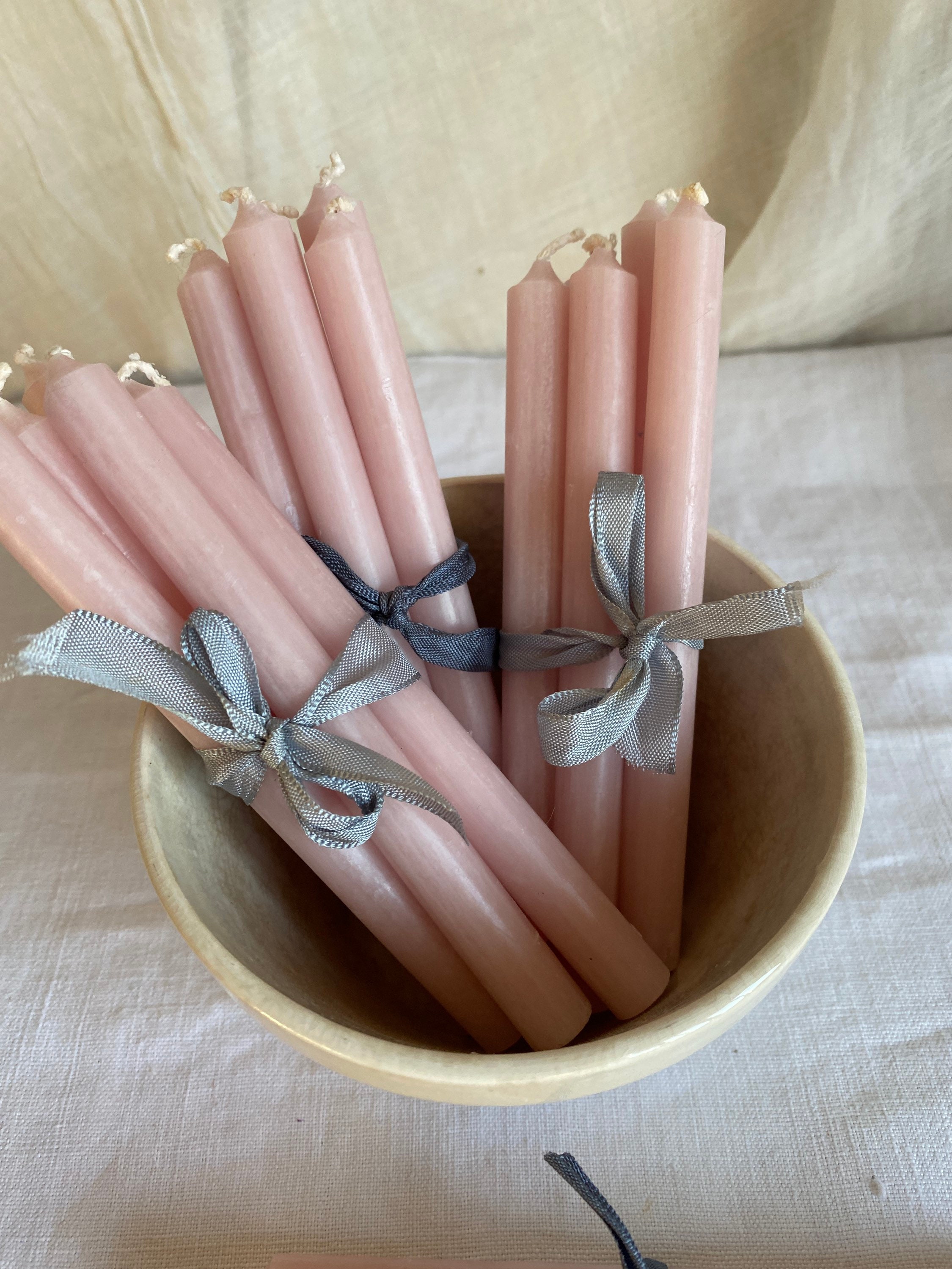 Pink Candles Romantic Home Decor Slim MINI Taper Candles / Etsy