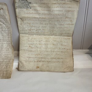 Antique Vellum Documents, Pre Revolutionary France Papers 1683 & 1744 ...