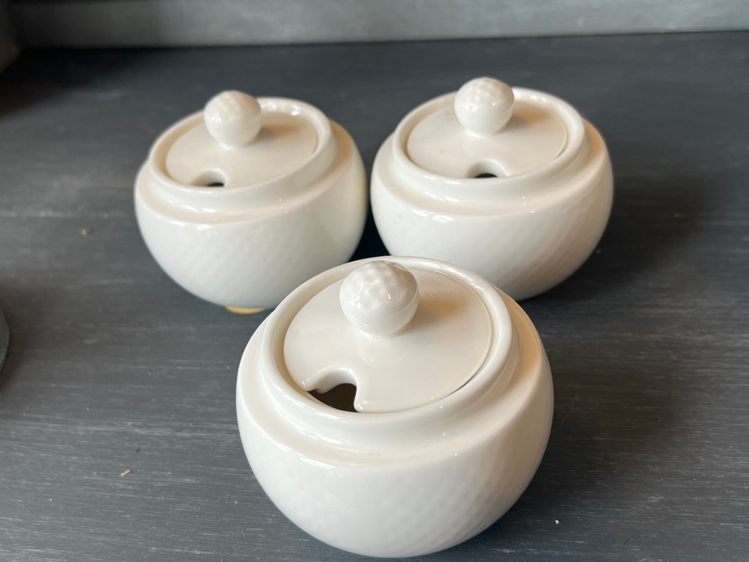 Vintage Sugar Pot Preserve Jar. Villeroy & Boch Porcelain. White China