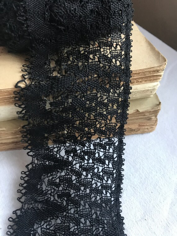 vintage black lace trim