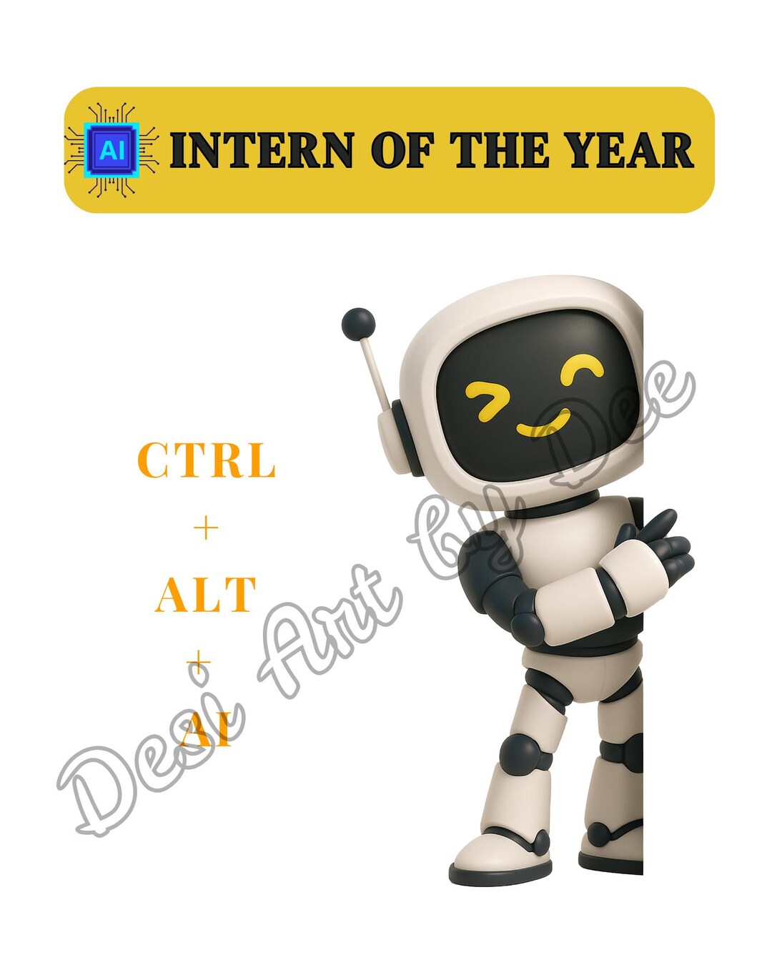 AI Intern of the Year Mouse Pad | Funny Programmer Desk Accessory ...