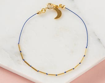 Gold & silk friendship bracelet | Silk thread bracelet | String Friendship Bracelet | String bracelet | Cord bracelet | Thin Thread bracelet