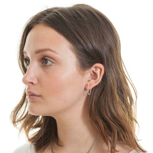 Gold Kettenohrringe Einfädler Ohrringe Silber Ketten Ohrringe Minimalistische Ohrringe Kettenohrringe Schlichte Ohrringe Bild 3