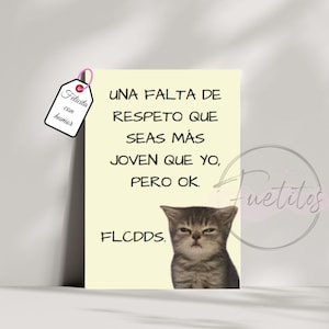 Gift for her/him - Original birthday card - Tarjeta cumpleaños original y divertida para amigos y familiares.