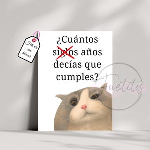 Gift for her/him - Original birthday card - Tarjeta cumpleaños original y divertida para amigos y familiares.
